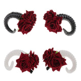 Maxbell Ram Horns Cosplay Headband Sheep Goat Greek Faun Horns Fancy Dress Up Black