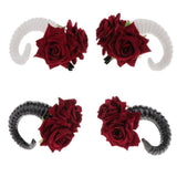 Maxbell Ram Horns Cosplay Headband Sheep Goat Greek Faun Horns Fancy Dress Up Black