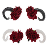 Maxbell Ram Horns Cosplay Headband Sheep Goat Greek Faun Horns Fancy Dress Up Black
