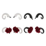 Maxbell Ram Horns Cosplay Headband Sheep Goat Greek Faun Horns Fancy Dress Up Black
