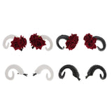 Maxbell Ram Horns Cosplay Headband Sheep Goat Greek Faun Horns Fancy Dress Up Black