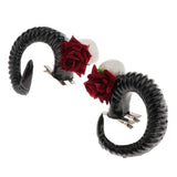 Max Maxb Artificial Ram Horns Xmas Cosplay Gothic Hair Clips Hairpins Headband Black