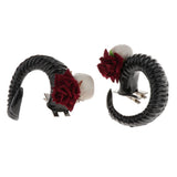 Max Maxb Artificial Ram Horns Xmas Cosplay Gothic Hair Clips Hairpins Headband Black