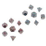 Max 7 Pieces Polyhedral Metal Dice for D&D Pathfinder RPG Game Black Nickel Red