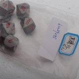 Max 7 Pieces Polyhedral Metal Dice for D&D Pathfinder RPG Game Black Nickel Red