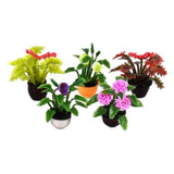 Max 5pcs Mini Garden Flower Pot Plant Doll House Miniatures Accessories 1:25