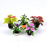 Max 5pcs Mini Garden Flower Pot Plant Doll House Miniatures Accessories 1:25