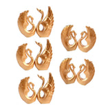 Max 10 Pieces Swan Cygnus Lake Model Statue Figurine Crafts Ornament Golden
