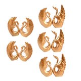 Max 10 Pieces Swan Cygnus Lake Model Statue Figurine Crafts Ornament Golden