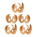 Max 10 Pieces Swan Cygnus Lake Model Statue Figurine Crafts Ornament Golden
