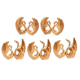 Max 10 Pieces Swan Cygnus Lake Model Statue Figurine Crafts Ornament Golden