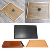 Max Japanese Style solid wood custom-made tea tray Medium Black