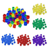 Max 100pcs 10mm Colorful Dices Cube Board Games for Party KTV Toys Multicolor
