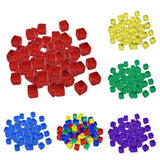 Max 100pcs 10mm Colorful Dices Cube Board Games for Party KTV Toys Multicolor