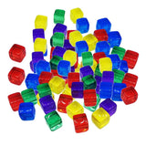 Max 100pcs 10mm Colorful Dices Cube Board Games for Party KTV Toys Multicolor