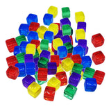 Max 100pcs 10mm Colorful Dices Cube Board Games for Party KTV Toys Multicolor