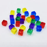 Max 100pcs 10mm Colorful Dices Cube Board Games for Party KTV Toys Multicolor
