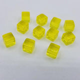 Max 100pcs 10mm Colorful Dices Cube Board Games for Party KTV Toys Yellow