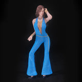 Max 1/6 Female Soldier Costume For 12'' Action Figures Bodies Blue