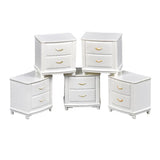 Max 5 Pieces 1/25 Scale Miniature Dollhouse Nightstand Side Table