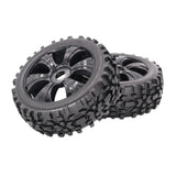 Max 1:8 RC Buggy Vehicle Model Spare Parts Rubber Tyre Fan Hub Wheel Black