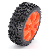 Max 1:8 RC Buggy Vehicle Model Spare Parts Rubber Tire Tyre Fan Hub Wheel Orange