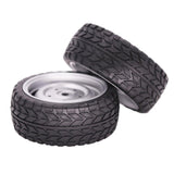 Max 2Pieces Rubber Wheel Tire Tyres for 1:10 Scale RC Car DIY Parts Black 1