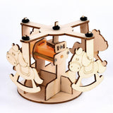 Max 3D Wooden Puzzle Merry-go-round DIY Craft Kits Building Assembly Toy Gift