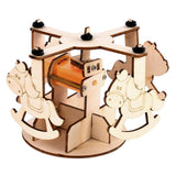 Max 3D Wooden Puzzle Merry-go-round DIY Craft Kits Building Assembly Toy Gift