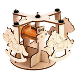 Max 3D Wooden Puzzle Merry-go-round DIY Craft Kits Building Assembly Toy Gift