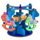 Max 3D Wooden Puzzle Merry-go-round DIY Craft Kits Building Assembly Toy Gift