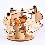 Max 3D Wooden Puzzle Merry-go-round DIY Craft Kits Building Assembly Toy Gift