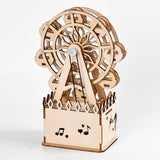 Max Wind Up Rotating Ferris Wheel Music Box DIY Wood Music Box Movement Toy