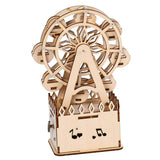 Max Wind Up Rotating Ferris Wheel Music Box DIY Wood Music Box Movement Toy