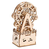 Max Wind Up Rotating Ferris Wheel Music Box DIY Wood Music Box Movement Toy