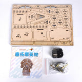 Max Wind Up Rotating Ferris Wheel Music Box DIY Wood Music Box Movement Toy