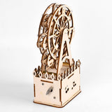 Max Wind Up Rotating Ferris Wheel Music Box DIY Wood Music Box Movement Toy