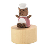 Max Rotating Animal Eight Music Box Creative Festival Gift Decor wolf