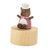Max Rotating Animal Eight Music Box Creative Festival Gift Decor wolf