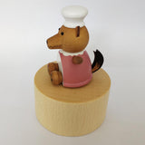 Max Rotating Animal Eight Music Box Creative Festival Gift Decor wolf
