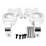 Max 1 Pair Aluminum Steering Block Upgarde Parts for TRAXXAS X-MAXX Silver