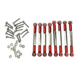 Max Linkage Pull Steering Rod for WPL JJRC Henglong 1/16 Crawler Army Car Red