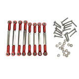 Max Linkage Pull Steering Rod for WPL JJRC Henglong 1/16 Crawler Army Car Red