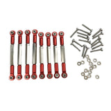 Max Linkage Pull Steering Rod for WPL JJRC Henglong 1/16 Crawler Army Car Red