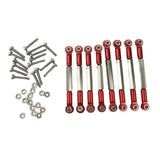 Max Linkage Pull Steering Rod for WPL JJRC Henglong 1/16 Crawler Army Car Red