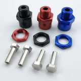Maxbell 12mm to 17mm Wheel Hex Hub Adapter Conversion for 1/10 RC Car Dark Blue