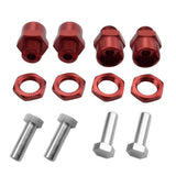 Maxbell 12mm to 17mm Wheel Hex Hub Adapter Conversion for 1/10 RC Car Red