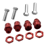Maxbell 12mm to 17mm Wheel Hex Hub Adapter Conversion for 1/10 RC Car Red