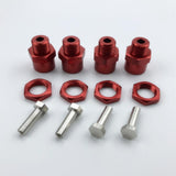 Maxbell 12mm to 17mm Wheel Hex Hub Adapter Conversion for 1/10 RC Car Red