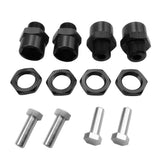 Maxbell 12mm to 17mm Wheel Hex Hub Adapter Conversion for 1/10 RC Car Black